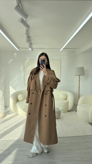 MOCHA OVERSIZE UZUN TRENÇKOT