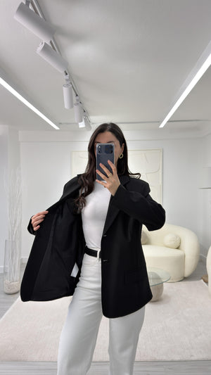 SİYAH SİLVA OVERSIZE BLAZER