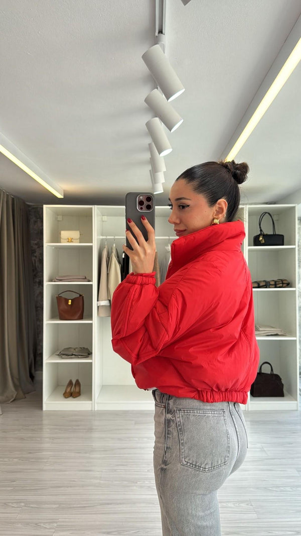 KIRMIZI OVERSIZE İNCE MONT