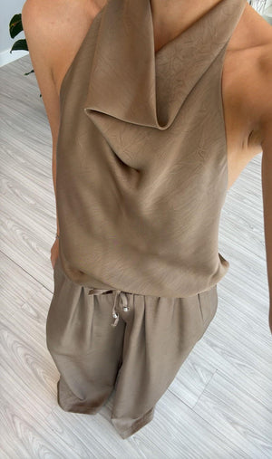 VİZON SATEN BLUZ PANTOLON TAKIM