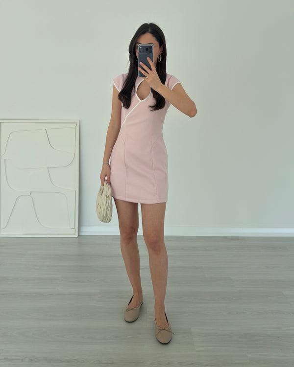 PEMBE ZR MODEL ŞORTLU ELBİSE