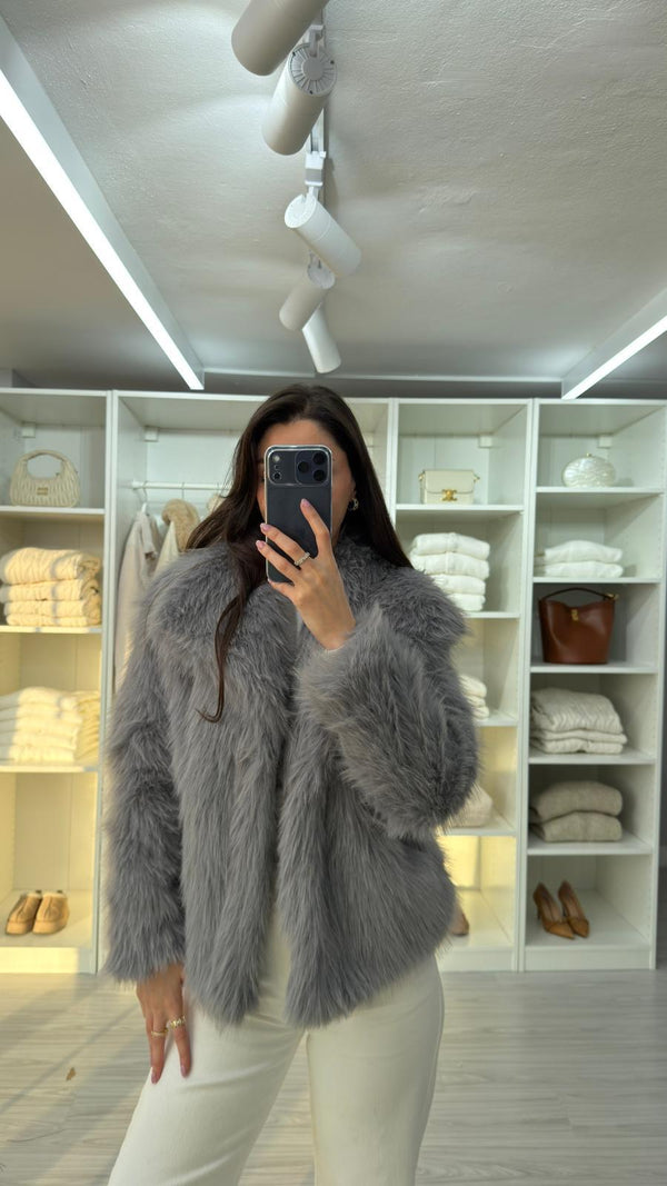 GRİ VALERIS PELUŞ KÜRK