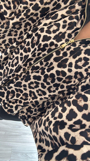 LEOPAR PREMIUM SATEN BOMBER CEKET