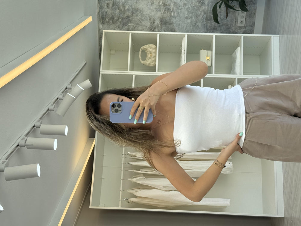 BEYAZ STRAPLEZ BLUZ