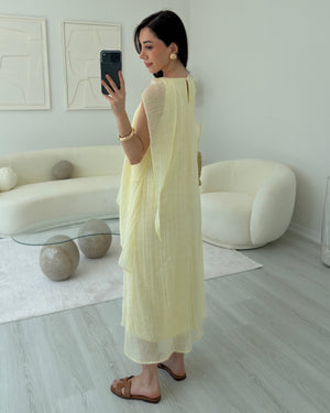 SARI ŞALLI ELBİSE