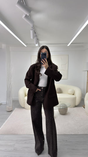 KAHVERNGİ SİLVA OVERSIZE BLAZER