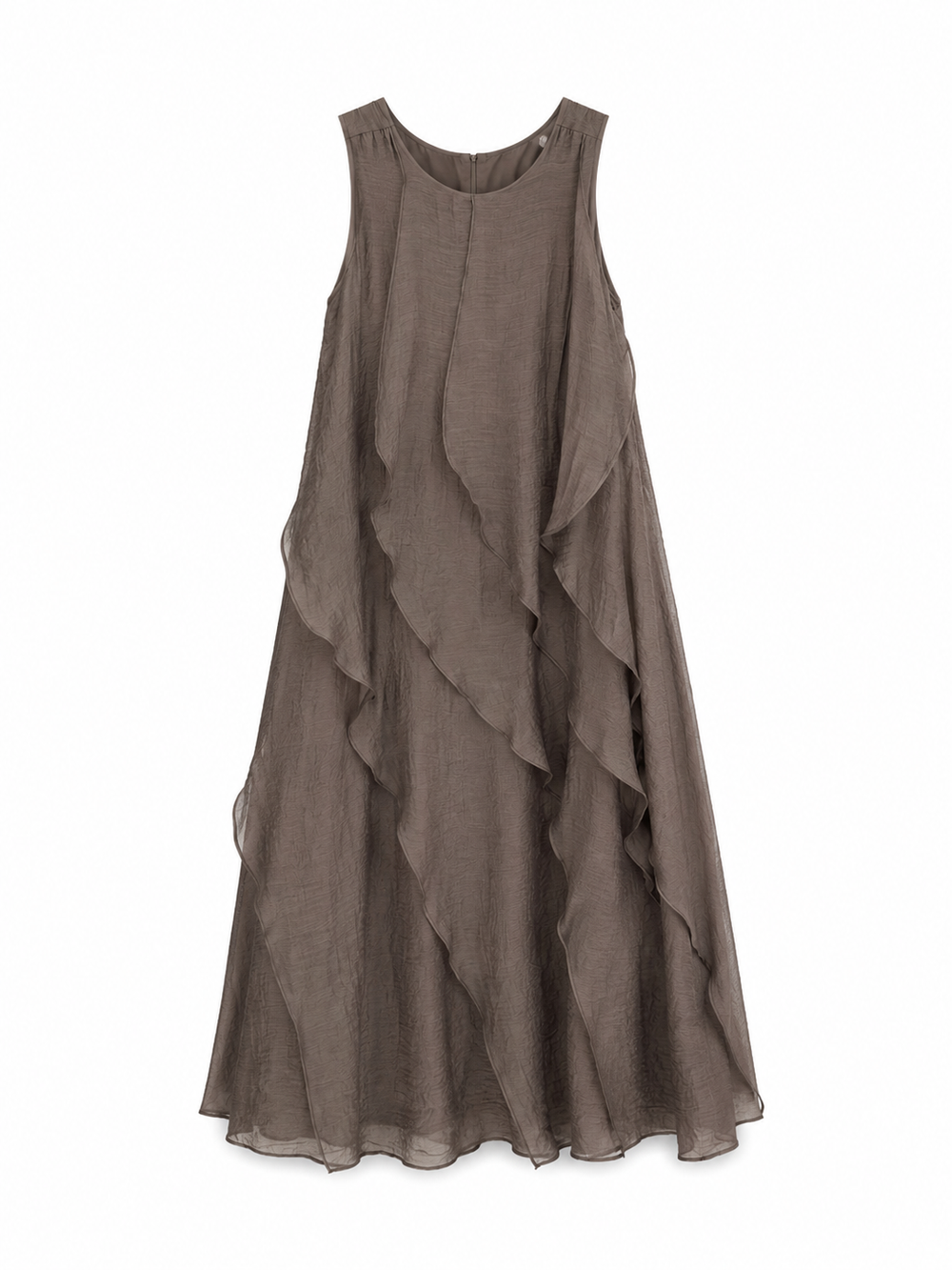 BRONZ FIRFIRLI MAXİ ELBİSE