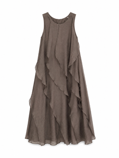 BRONZ FIRFIRLI MAXİ ELBİSE