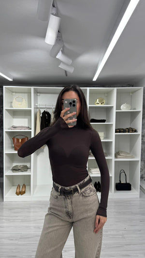 KAHVERENGİ BALIKÇI YAKA KAŞMİR BODY