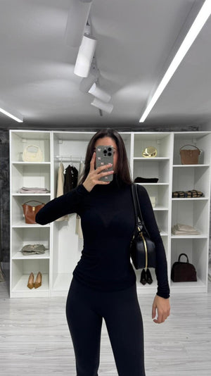 SİYAH BALIKÇI YAKA KAŞMİR BODY