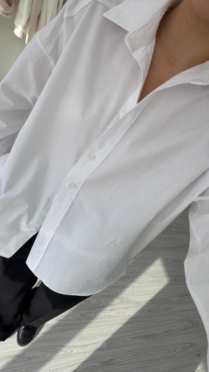 BEYAZ ASTRE OVERSIZE POPLİN GÖMLEK
