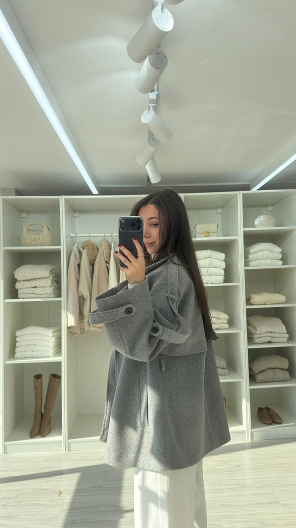 GRİ VALLERİA KAŞE KABAN