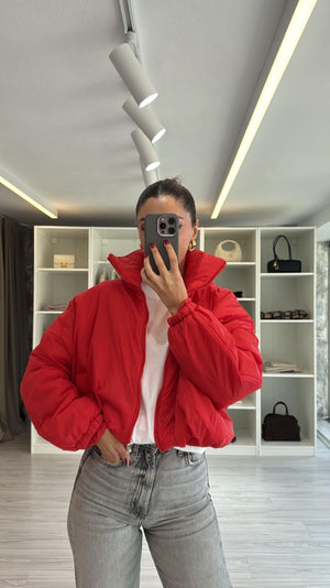 KIRMIZI OVERSIZE İNCE MONT