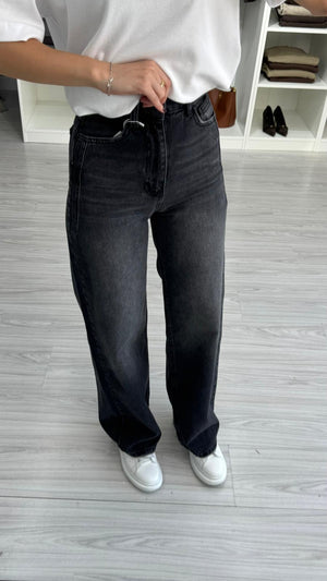 YÜKSEK BEL ANTRASİT JEAN