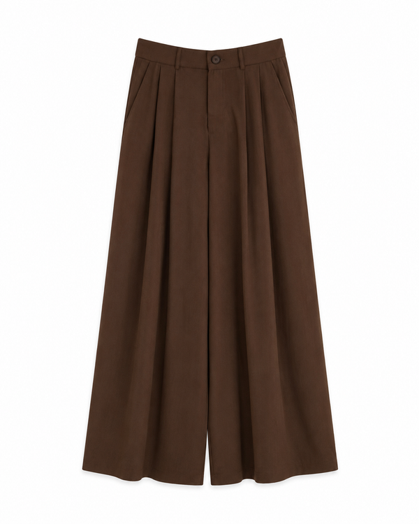 KAHVERENGİ TENSEL PANTOLON