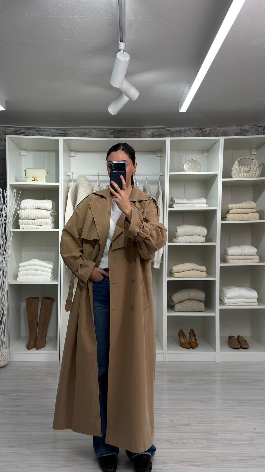CAMEL VOGUE OVERSİZE TRENÇKOT