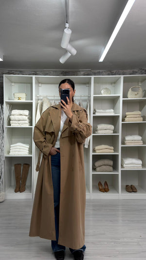 CAMEL VOGUE OVERSİZE TRENÇKOT