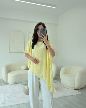 SARI ASİMETRİK BLUZ