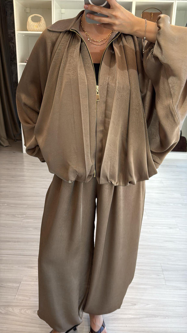 VİZON PREMIUM SATEN BOMBER CEKET