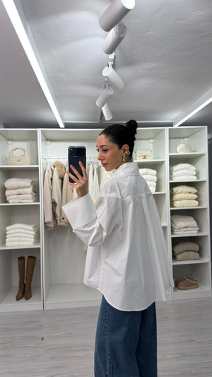 BEYAZ REGLAN POPLİN GÖMLEK