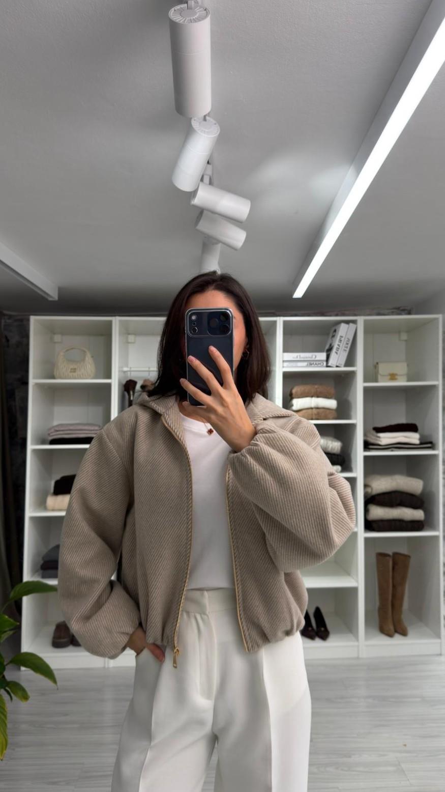 VİZON OVERSIZE KAPÜŞONLU CEKET