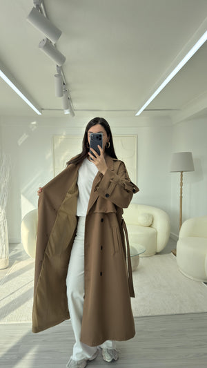 MOCHA OVERSIZE UZUN TRENÇKOT