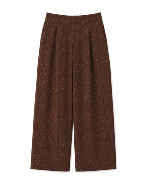 KAHVERENGİ BAGGY TAŞLI PANTOLON