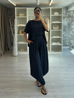FÜME ŞALVAR MODAL TAKIM
