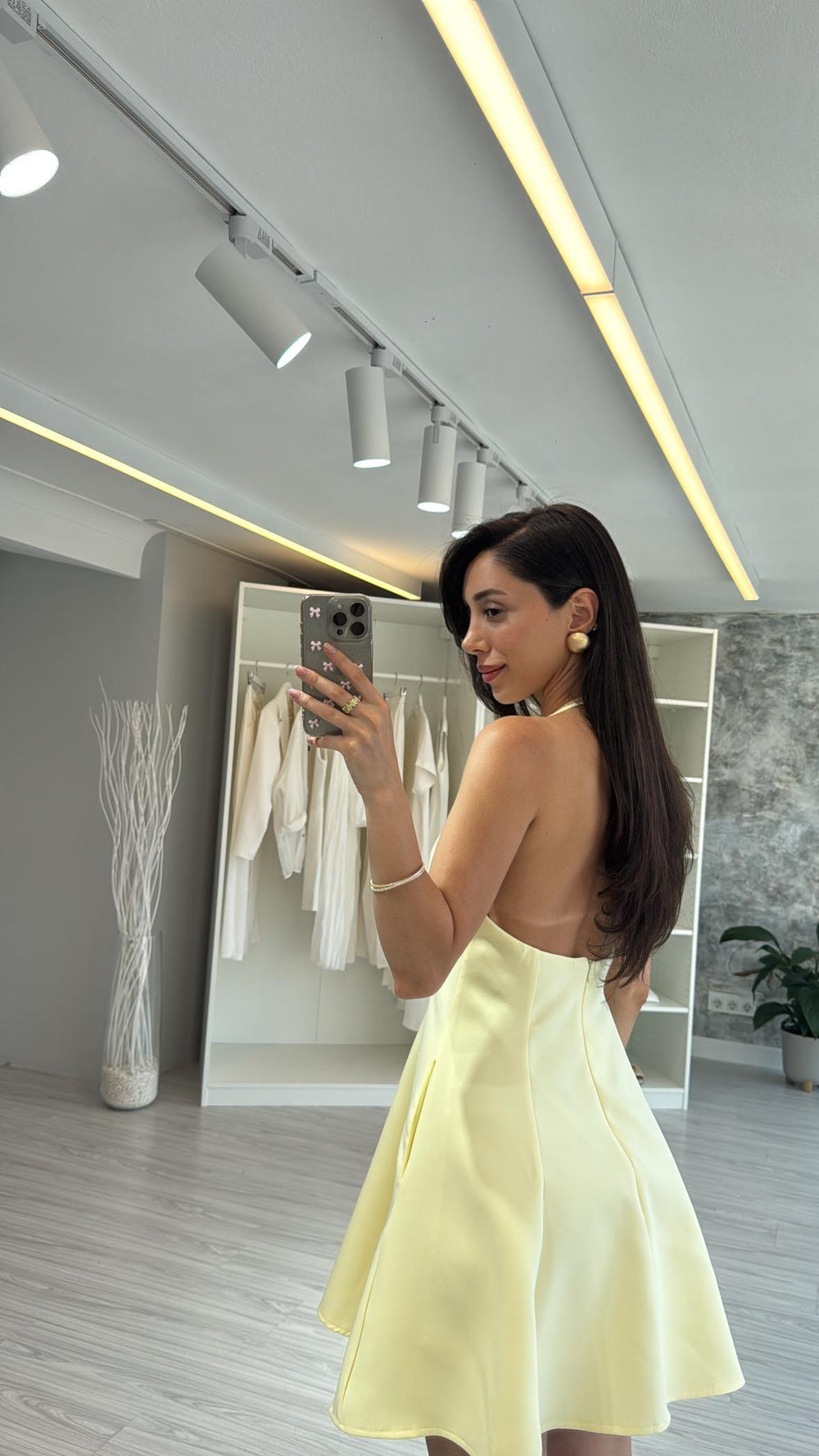 SARI ATLAS ELBİSE