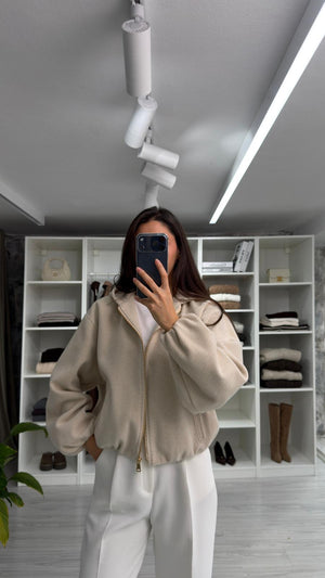TAŞ OVERSIZE KAPÜŞONLU CEKET