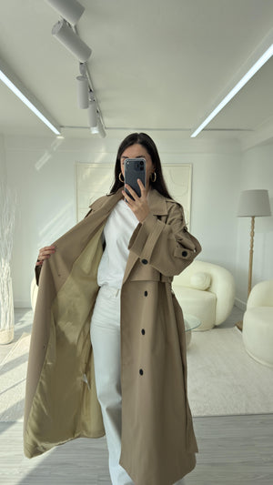 CAMEL OVERSIZE UZUN TRENÇKOT
