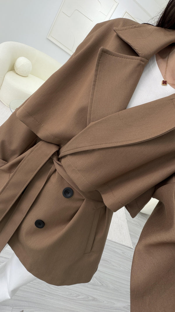 MOCHA OVERSIZE TRENÇKOT