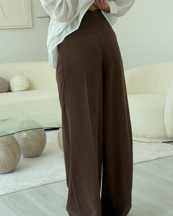 KAHVERENGİ TENSEL PANTOLON