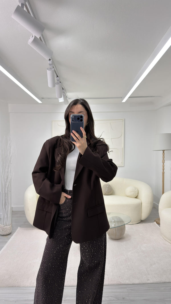 KAHVERNGİ SİLVA OVERSIZE BLAZER