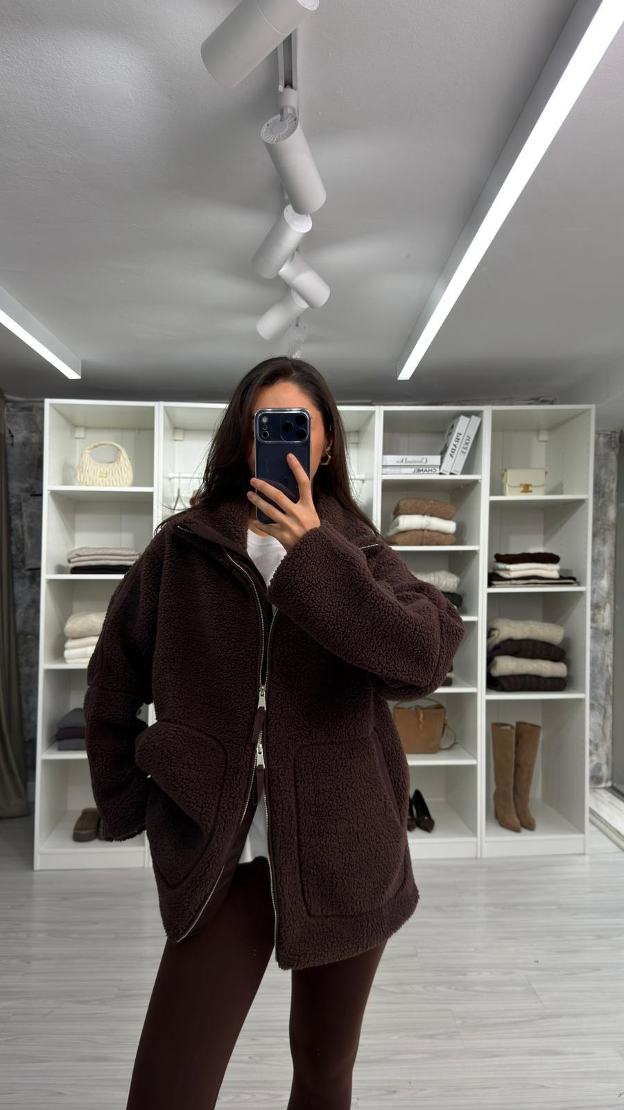 KAHVERENGİ TEDDY MONT