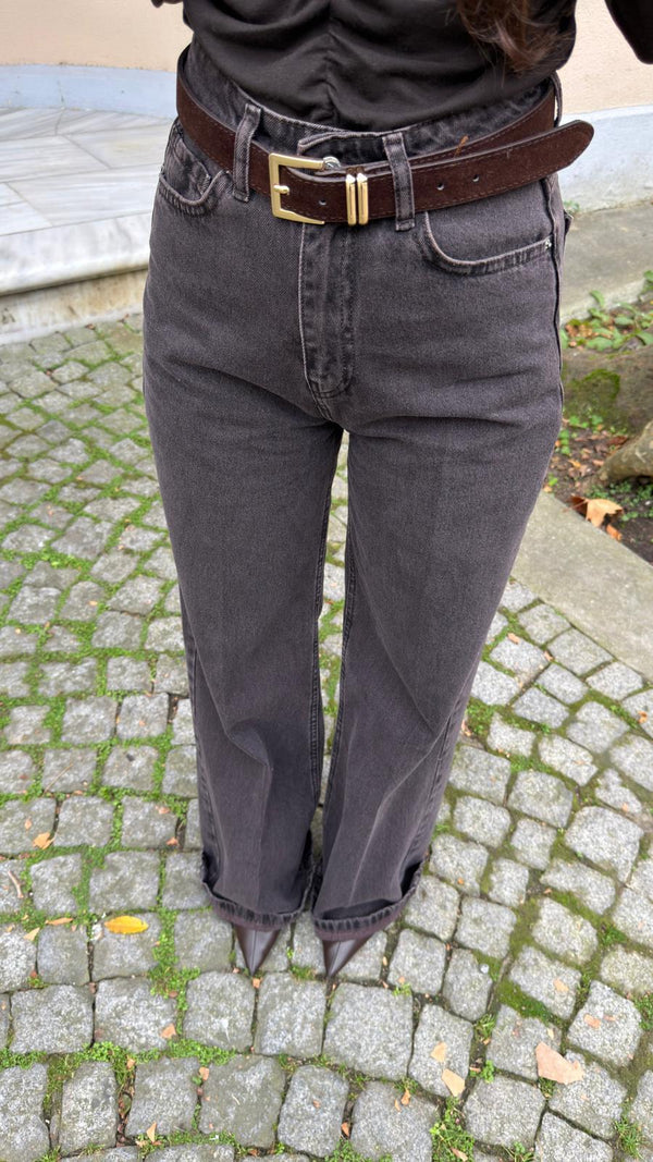 NUVE ACI KAHVE WIDE LEG JEAN