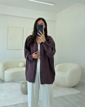 MÜRDÜM OVERSİZE TENSEL GÖMLEK