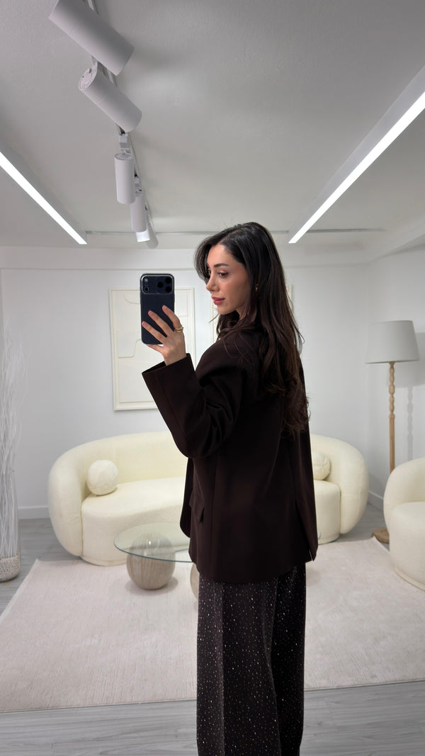 KAHVERNGİ SİLVA OVERSIZE BLAZER