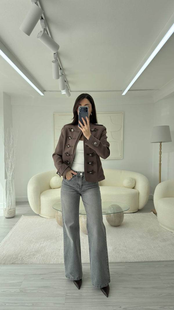 KAHVE NAPOLYON BLAZER CEKET