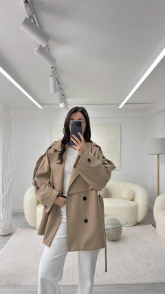 CAMEL OVERSIZE  TRENÇKOT
