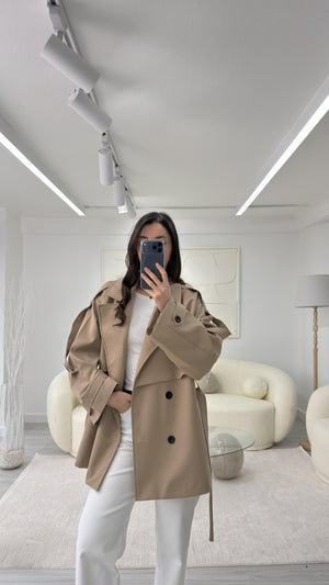 CAMEL OVERSIZE  TRENÇKOT
