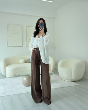 KAHVERENGİ TENSEL PANTOLON