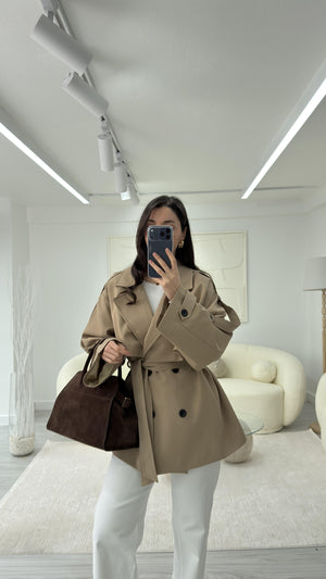 CAMEL OVERSIZE  TRENÇKOT