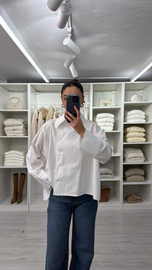 BEYAZ REGLAN POPLİN GÖMLEK