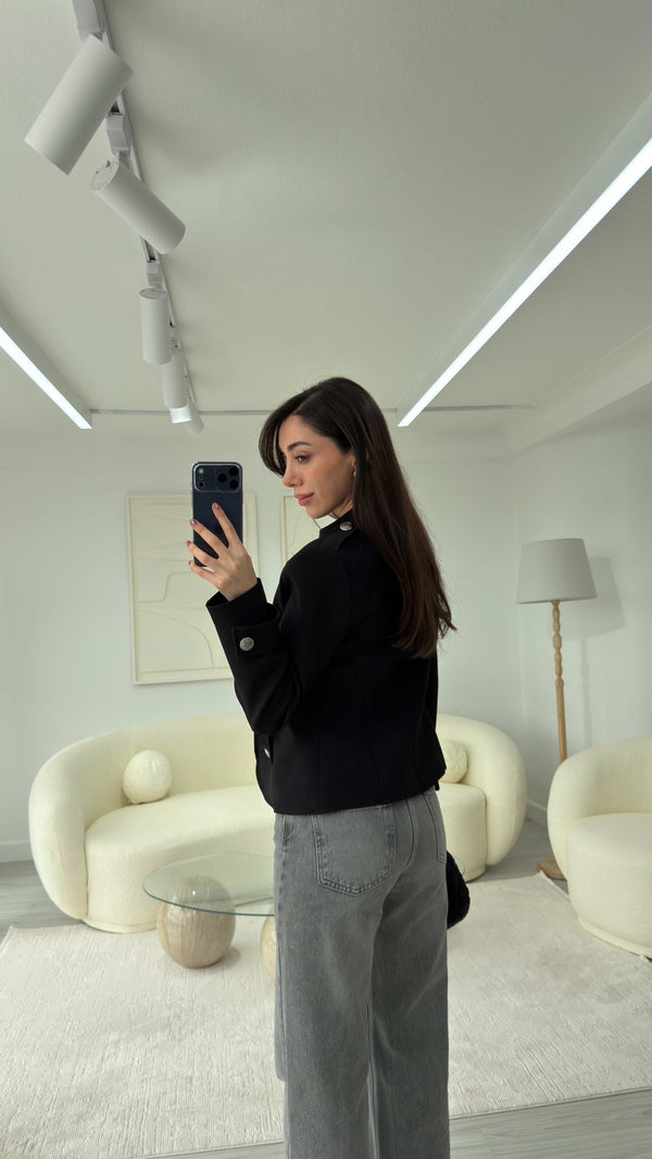 SİYAH NAPOLYON BLAZER CEKET