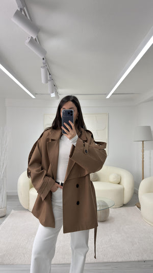 MOCHA OVERSIZE TRENÇKOT