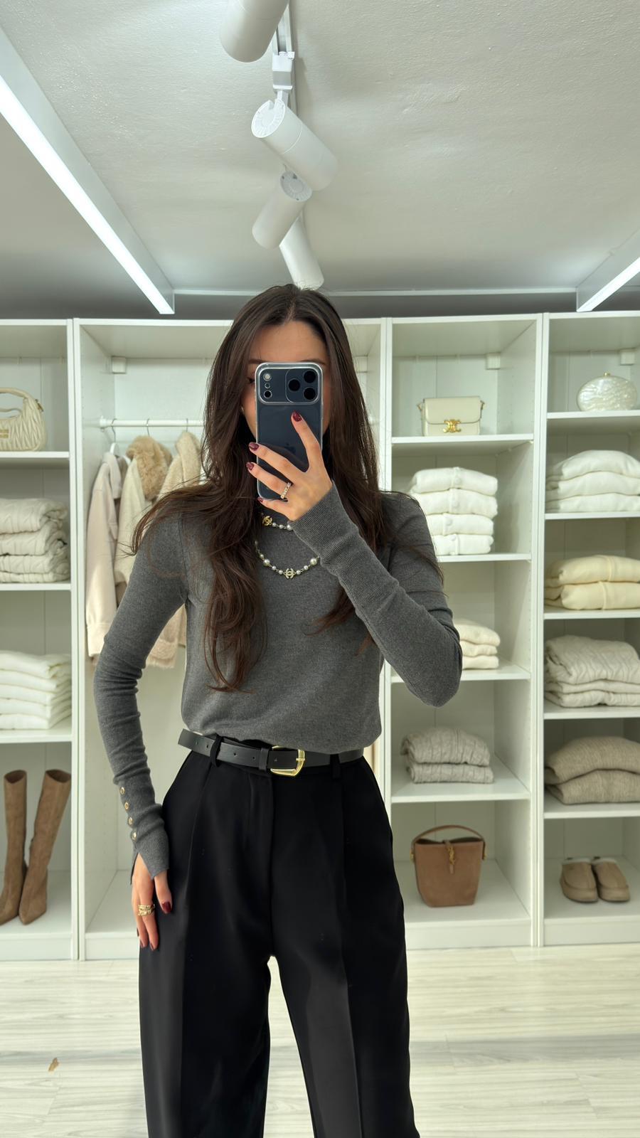 KOYU FÜME ZR MODEL BALIKÇI YAKA TRİKO